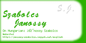 szabolcs janossy business card